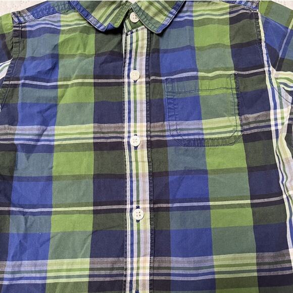 Janie And Jack Plaid Button Up Shirt Size 3 - Picture 3 of 5